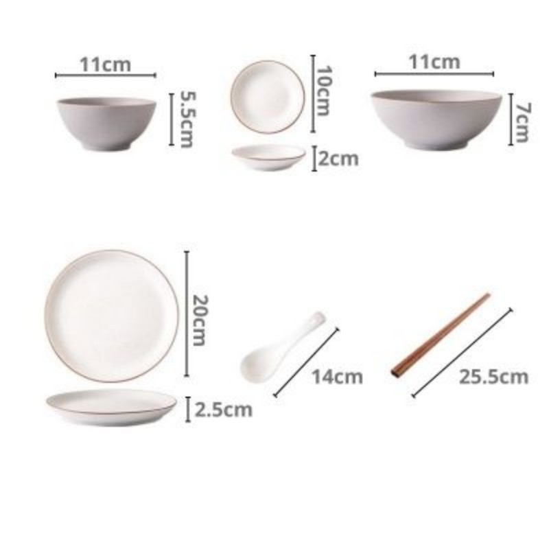 Set chén bát Normandy 32 món