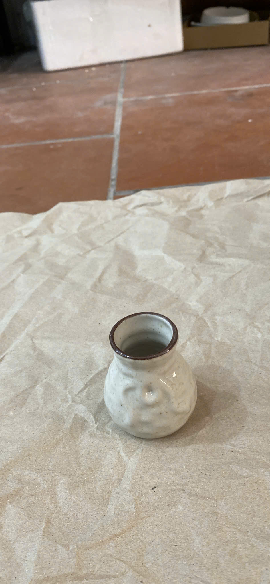 BST chén bát BEIGE nâu men tiêu