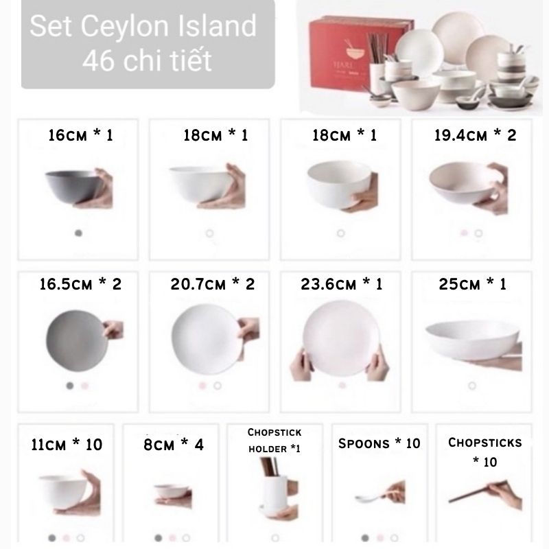 Set Ceylon Island Pastel