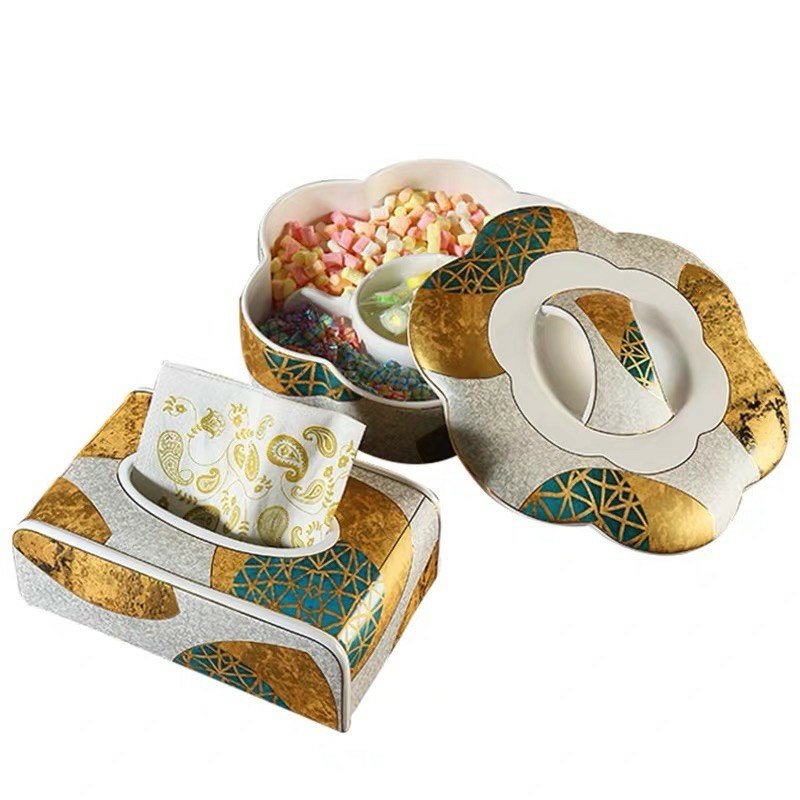 Khay mứt Mosaic sứ xương cao cấp