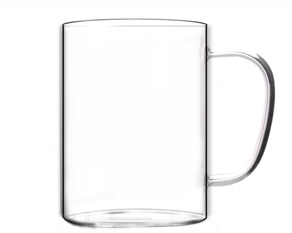 Ly thủy tinh trơn có quai