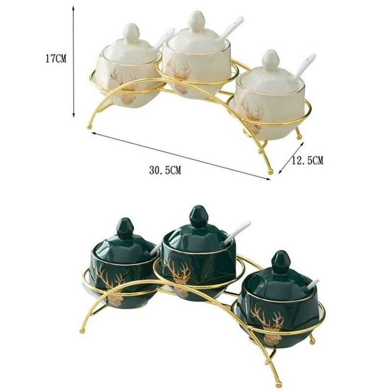 Set gia vị 3 dạng khung cầu