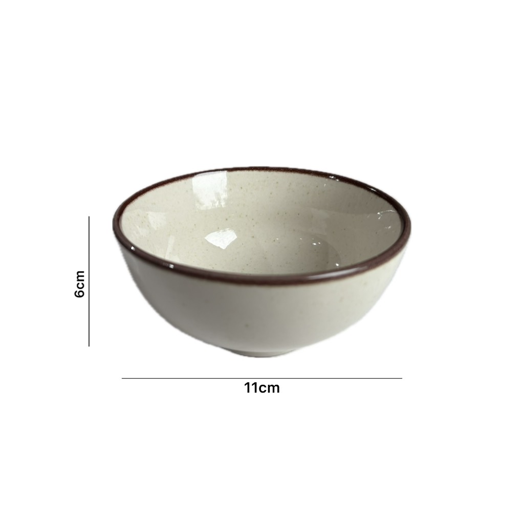 BST chén bát BEIGE nâu men tiêu