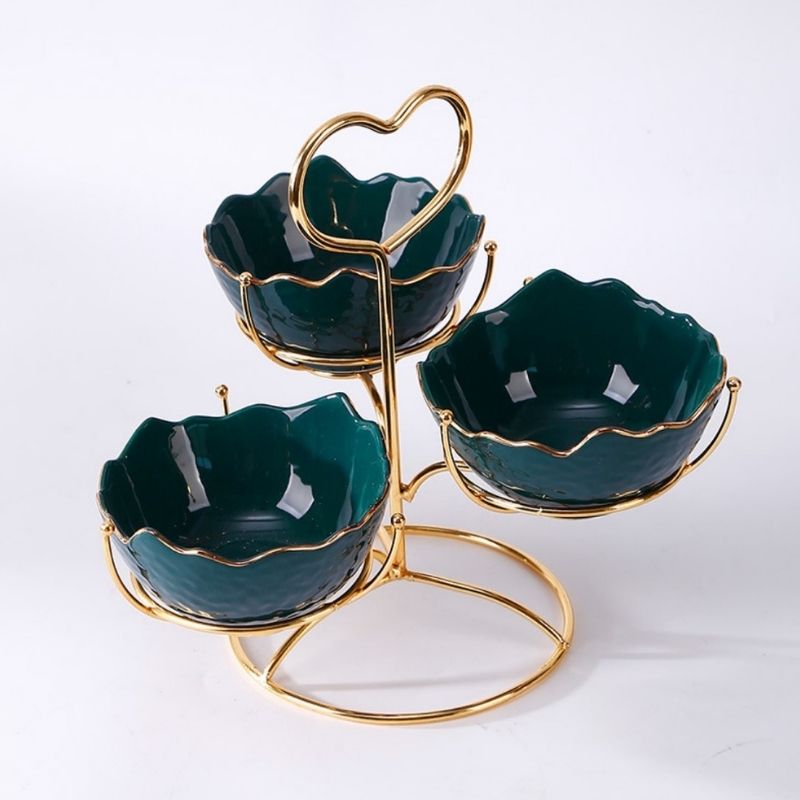 Khay/hũ mứt 3 cành