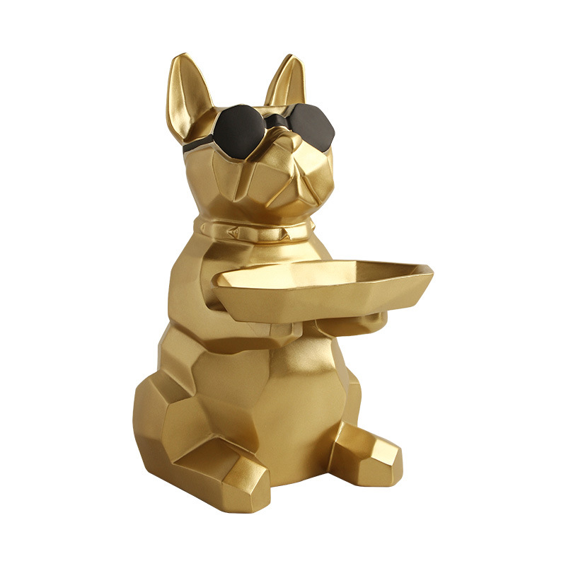 Chó bull decor-gold