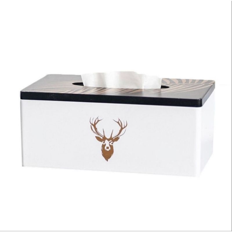 Hộp giấy ăn gỗ trắng