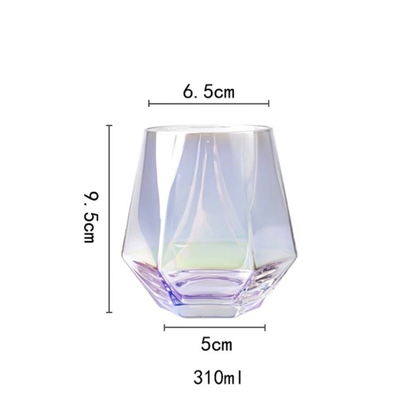 Ly thủy tinh kim cương không quai