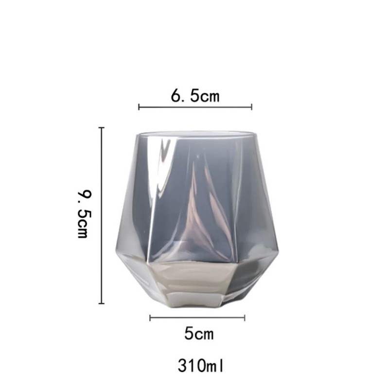 Ly thủy tinh kim cương không quai