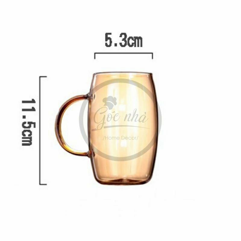 Ly thủy tinh chịu nhiệt dáng bầu