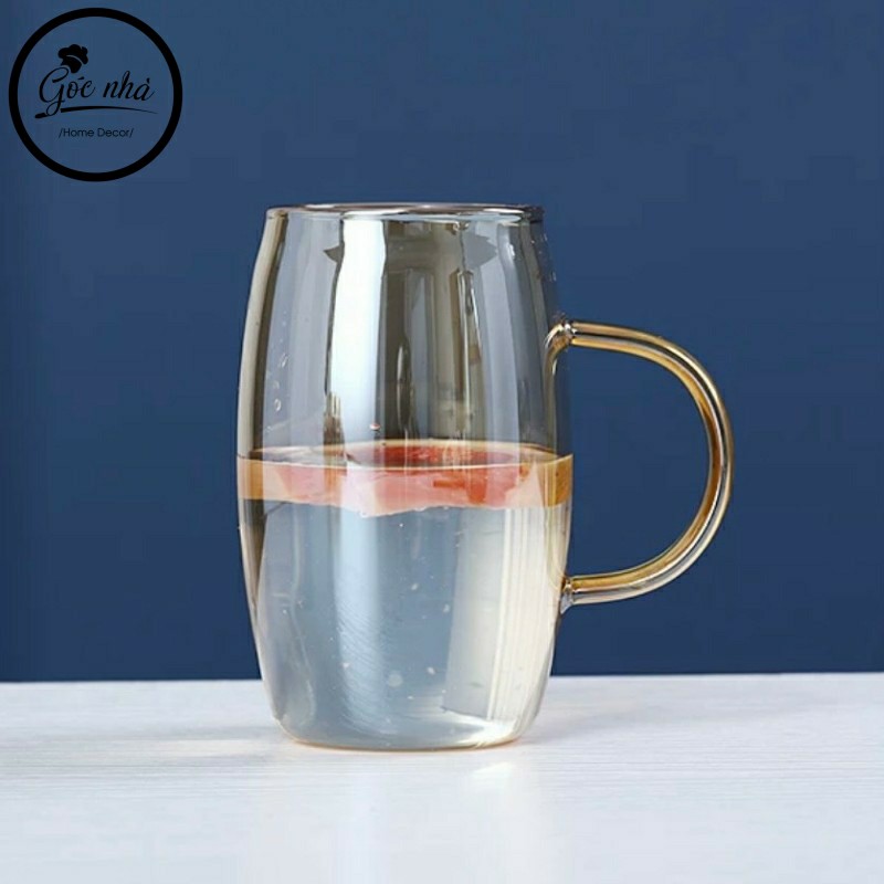 Ly thủy tinh chịu nhiệt dáng bầu