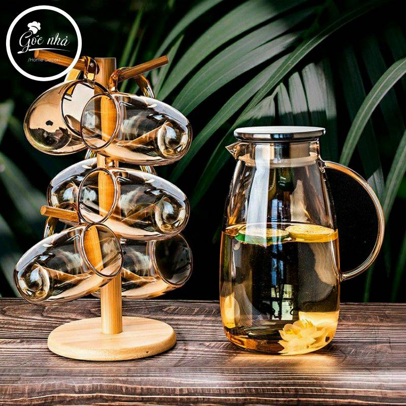 Ly thủy tinh chịu nhiệt dáng bầu