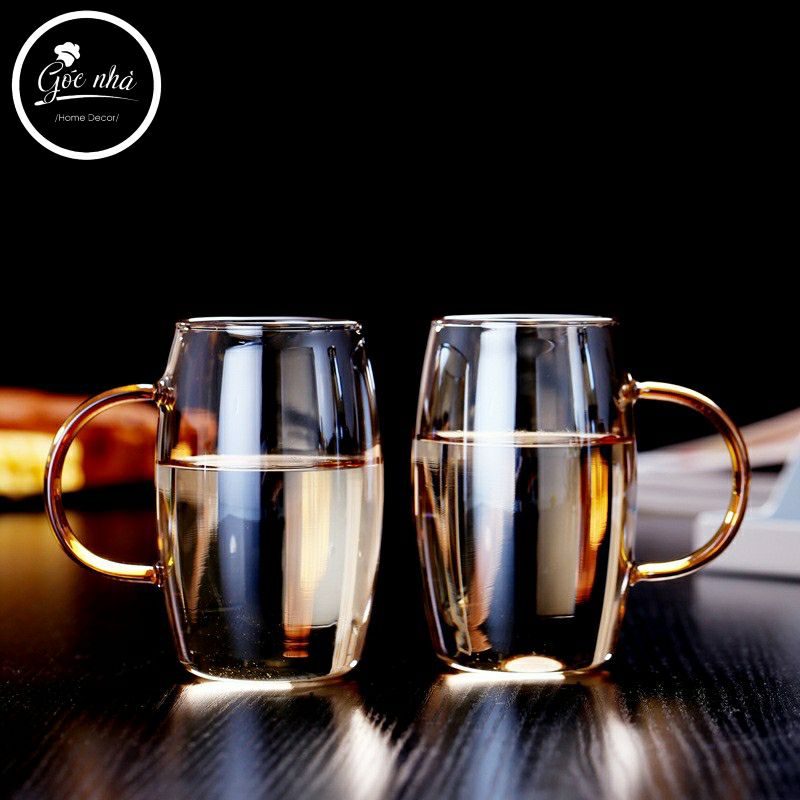 Ly thủy tinh chịu nhiệt dáng bầu