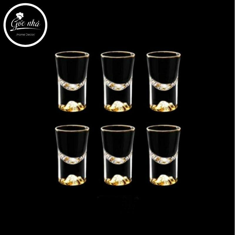 Set 6 ly rượu núi vàng kim