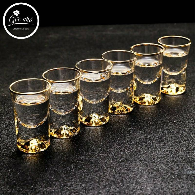 Set 6 ly rượu núi vàng kim