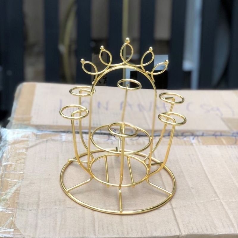 Up ly/cốc tròn Crown có giỏ nĩa