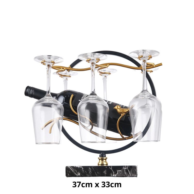 Giá Treo Ly Kèm Chai Để Rượu Hình Chim