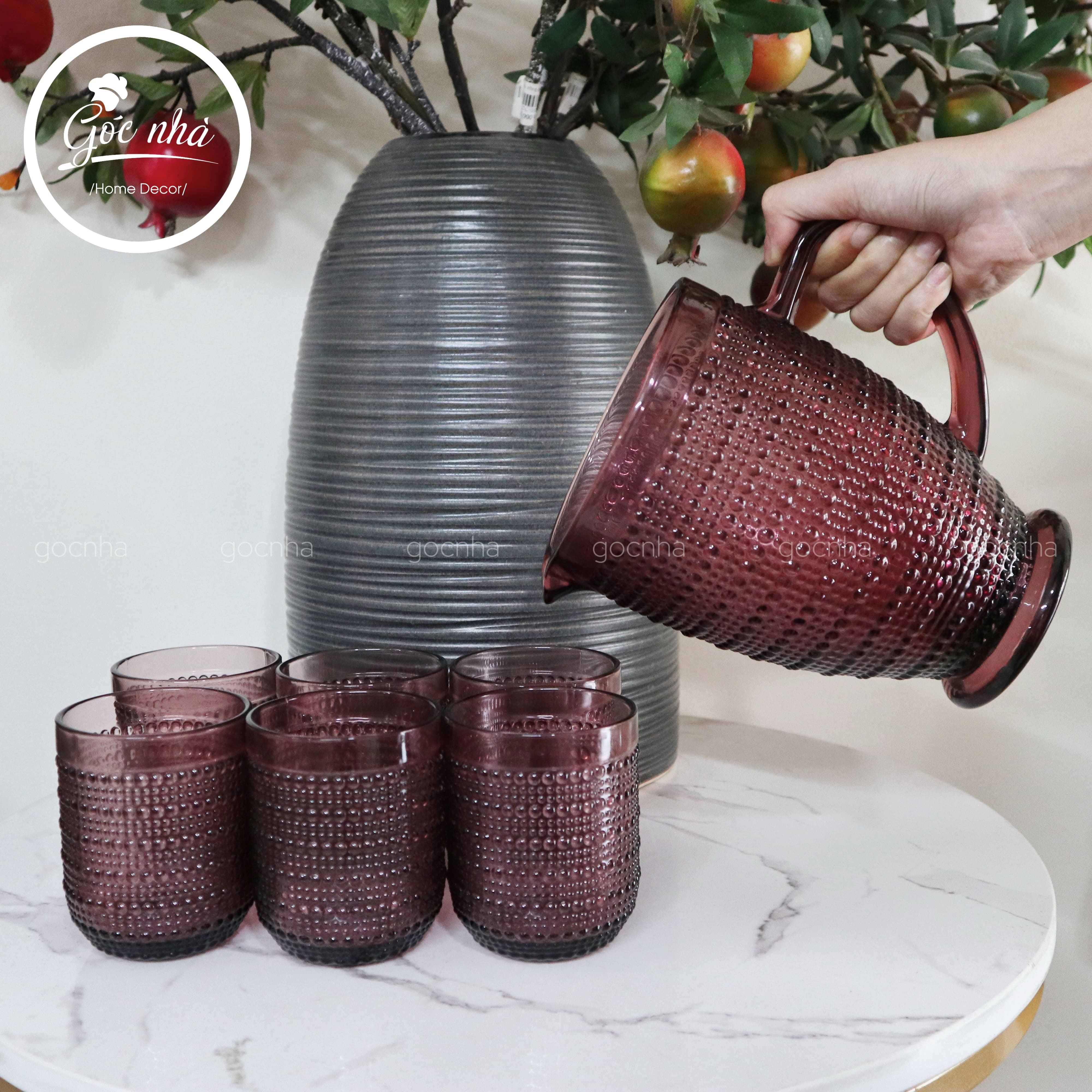 Set bình nước Boho