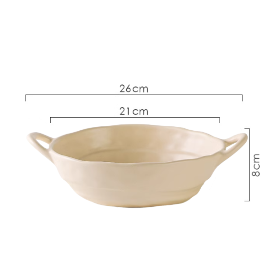 Tô sứ 2 quai Pastel men matte 17cm