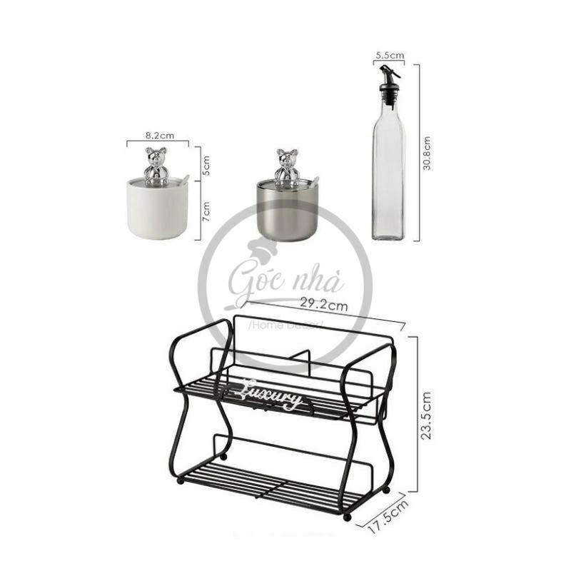 Set gia vị bạc núm gấu Silver Bear set