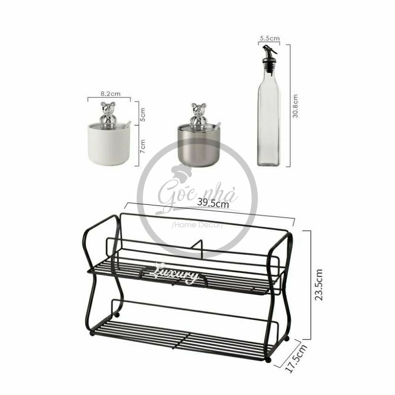 Set gia vị bạc núm gấu Silver Bear set