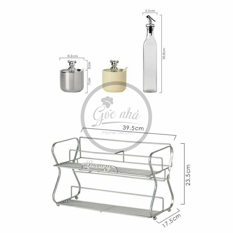 Set gia vị bạc núm gấu Silver Bear set