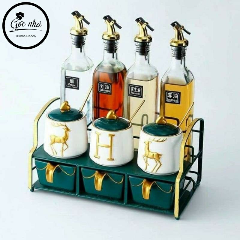 Set hũ gia vị huơu nổi 11 chi tiết