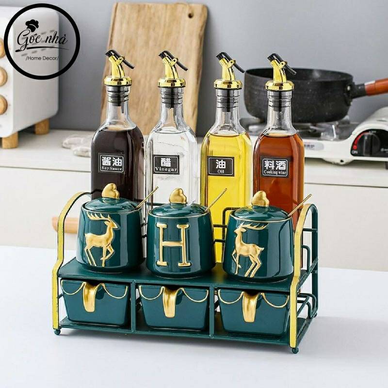 Set hũ gia vị huơu nổi 11 chi tiết