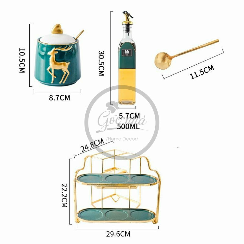 Set gia vị góc 11 chi tiết