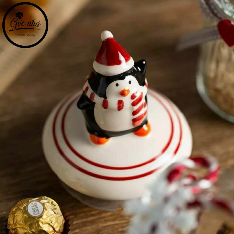 Hũ kẹo thủy tinh Xmas