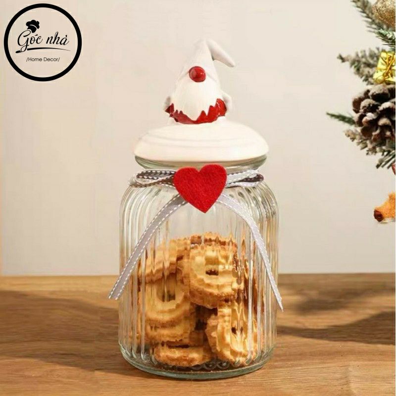 Hũ kẹo thủy tinh Xmas