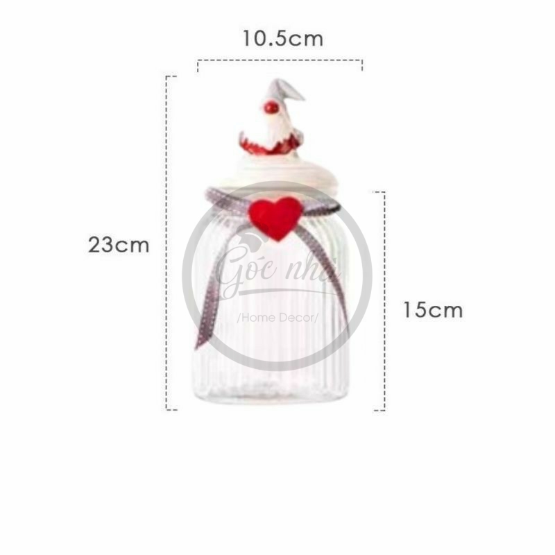 Hũ kẹo thủy tinh Xmas