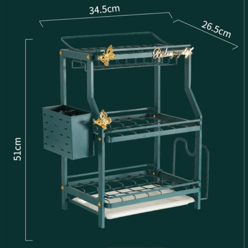 Kệ up chén/dĩa thép