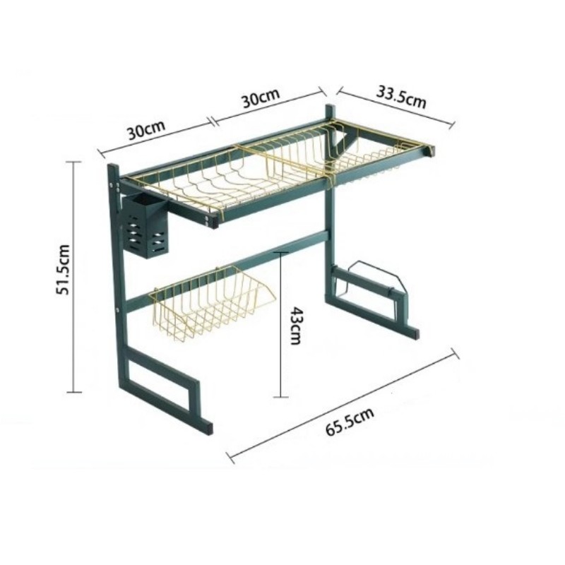 Kệ up chén/dĩa thép