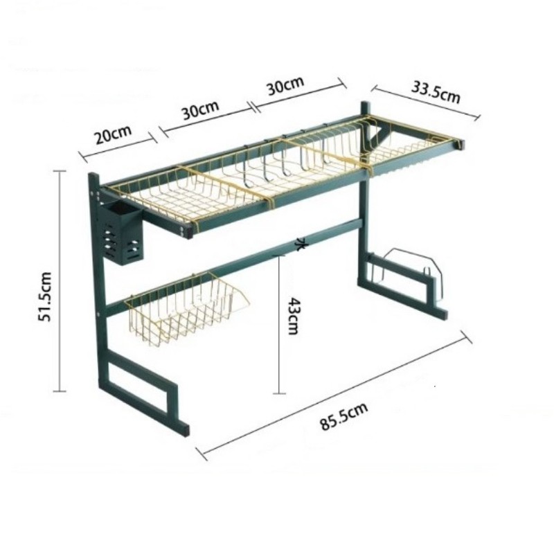 Kệ up chén/dĩa thép