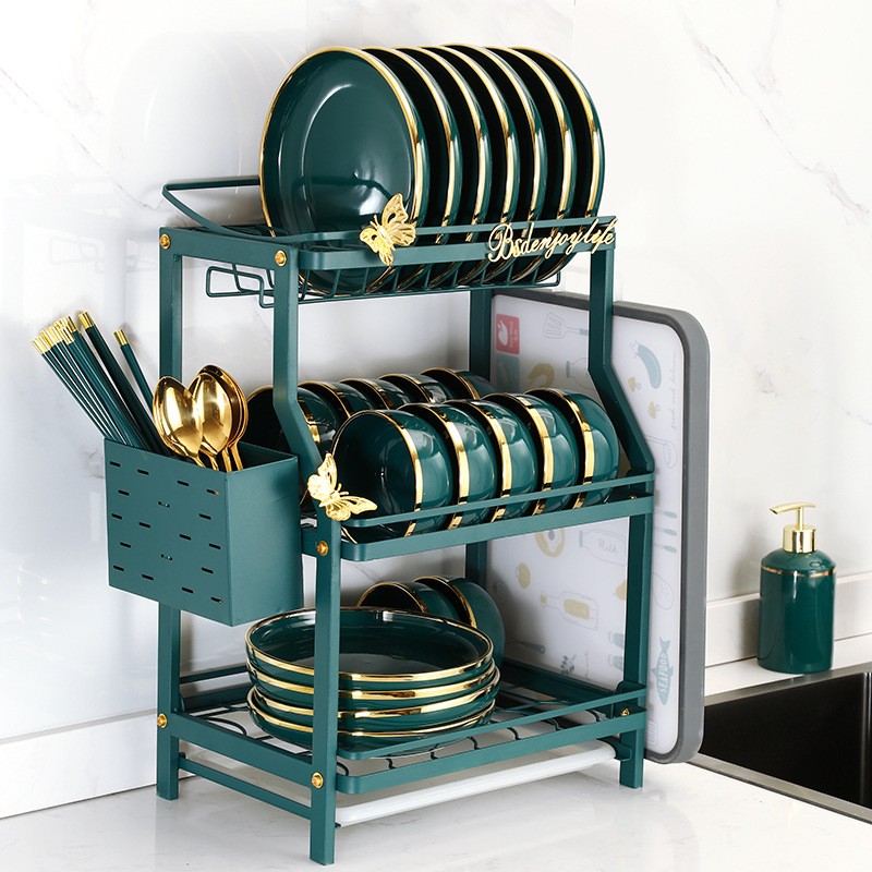 Kệ up chén/dĩa thép