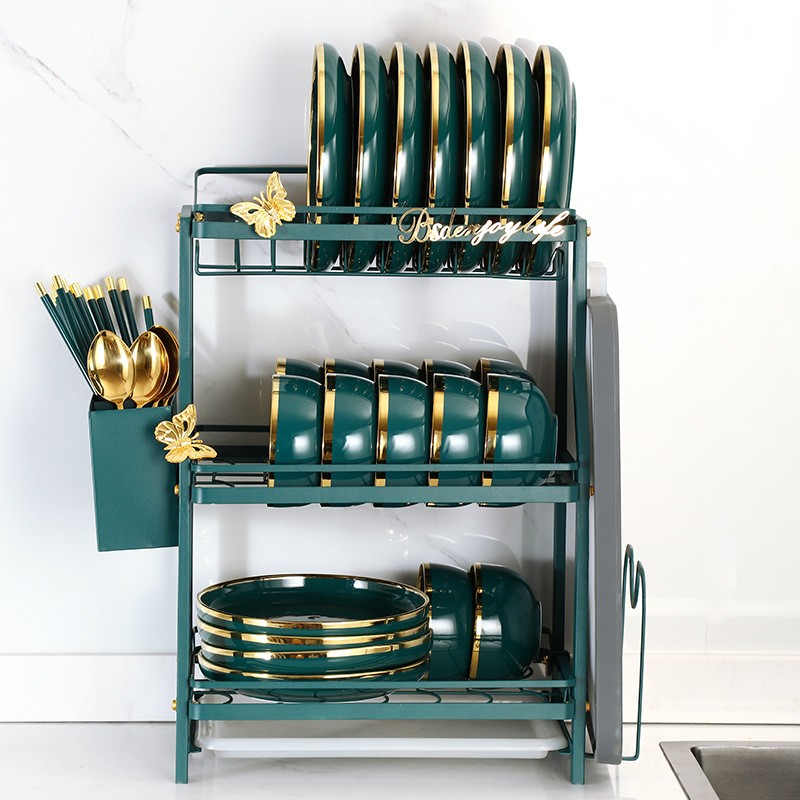 Kệ up chén/dĩa thép