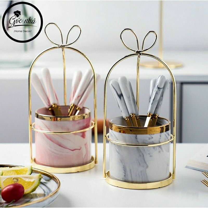 Giỏ muỗng/nĩa tết nơ