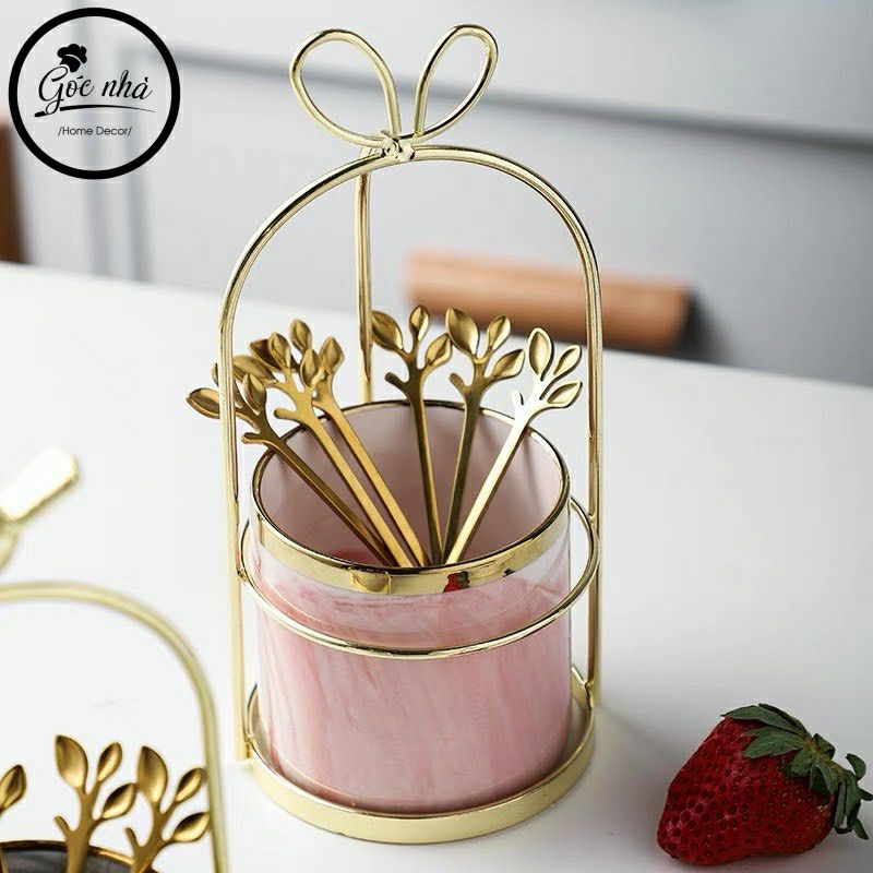 Giỏ muỗng/nĩa tết nơ