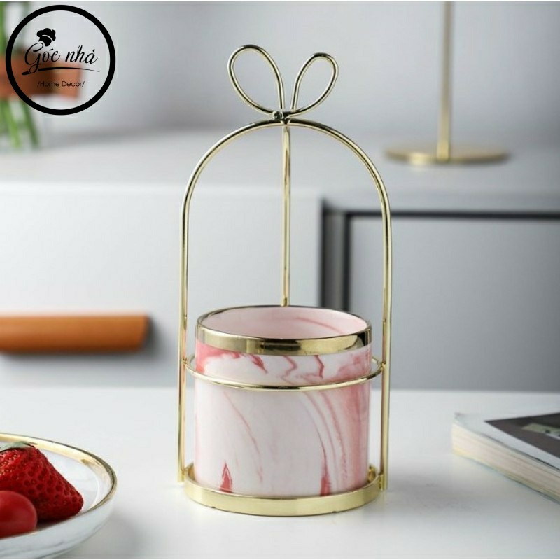 Giỏ muỗng/nĩa tết nơ