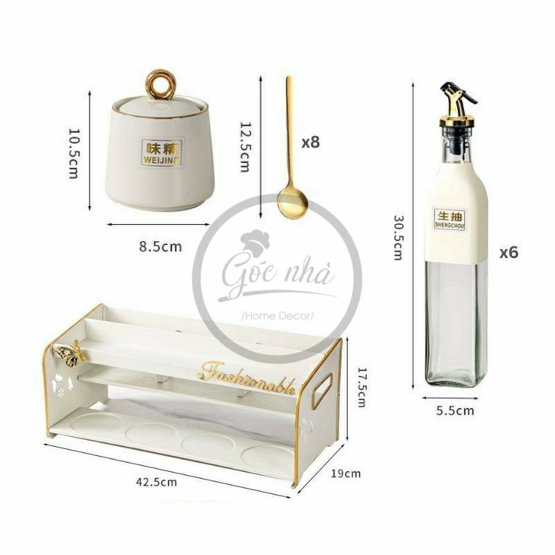 Set gia vị Fashionable 11/15 chi tiết