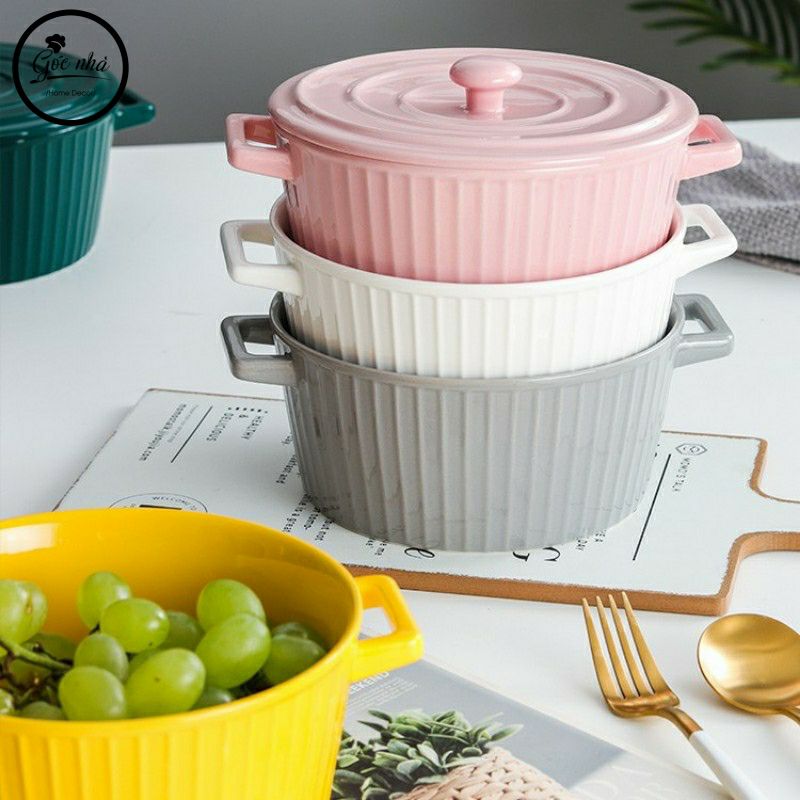 Tô có quai Hepburn - Có nắp đậy