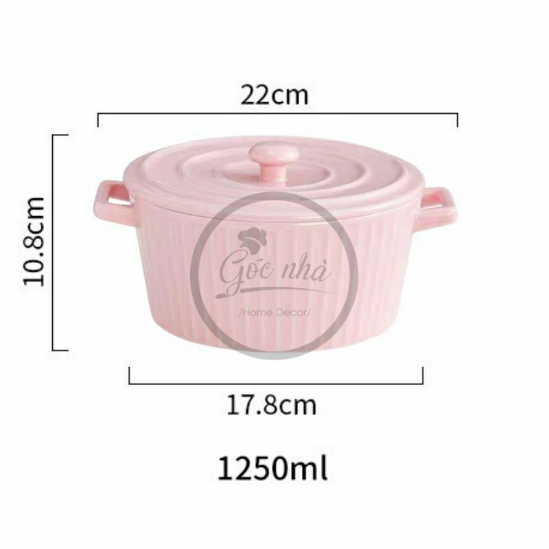 Tô có quai Hepburn - Có nắp đậy