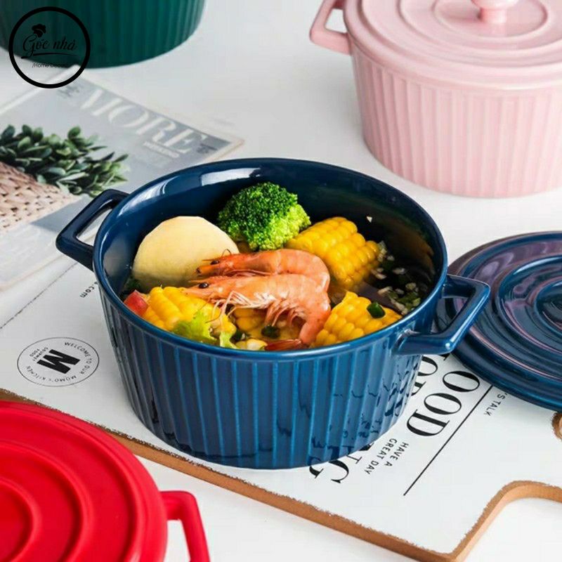 Tô có quai Hepburn - Có nắp đậy