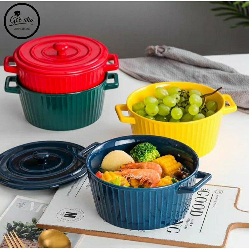 Tô có quai Hepburn - Có nắp đậy