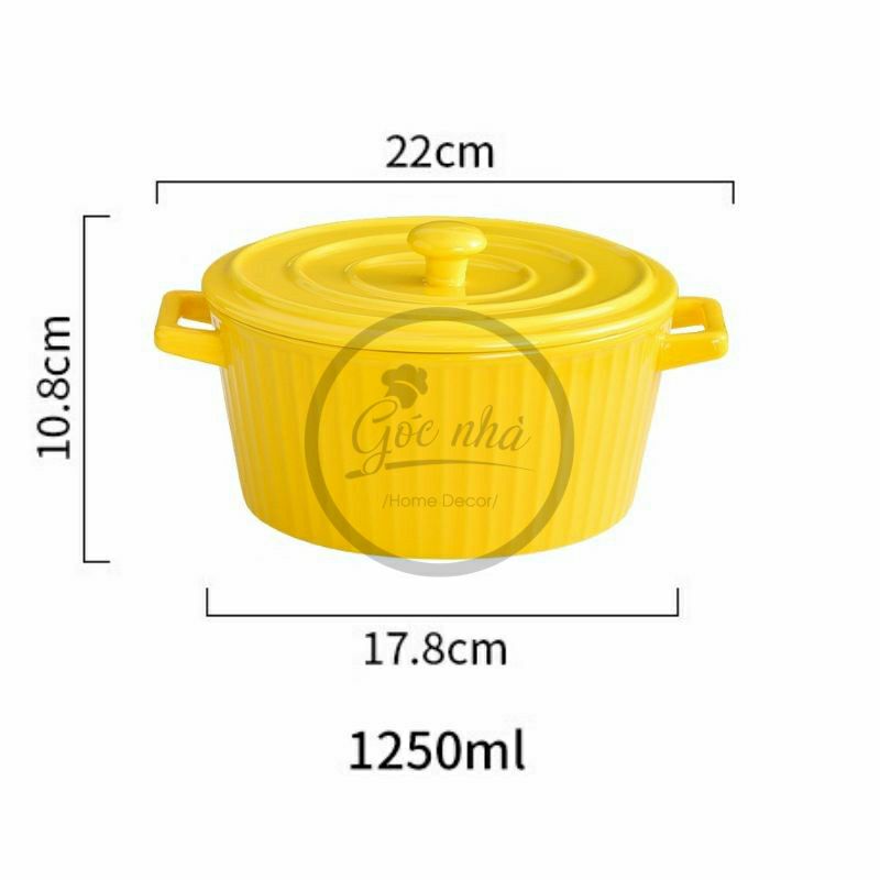 Tô có quai Hepburn - Có nắp đậy