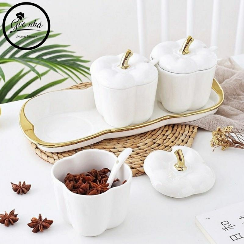 Set 3 hũ gia vị hình ớt chuông