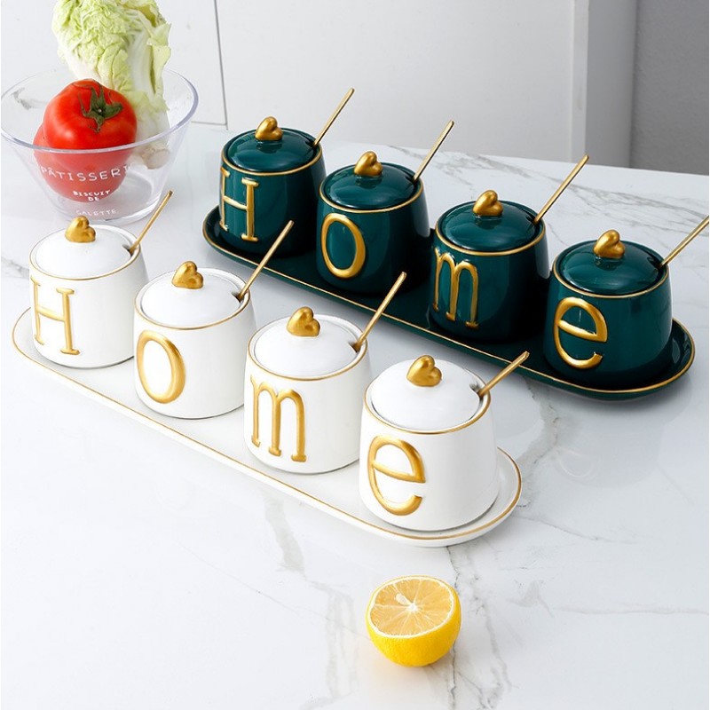 Set hũ gia vị HOME 4 hũ