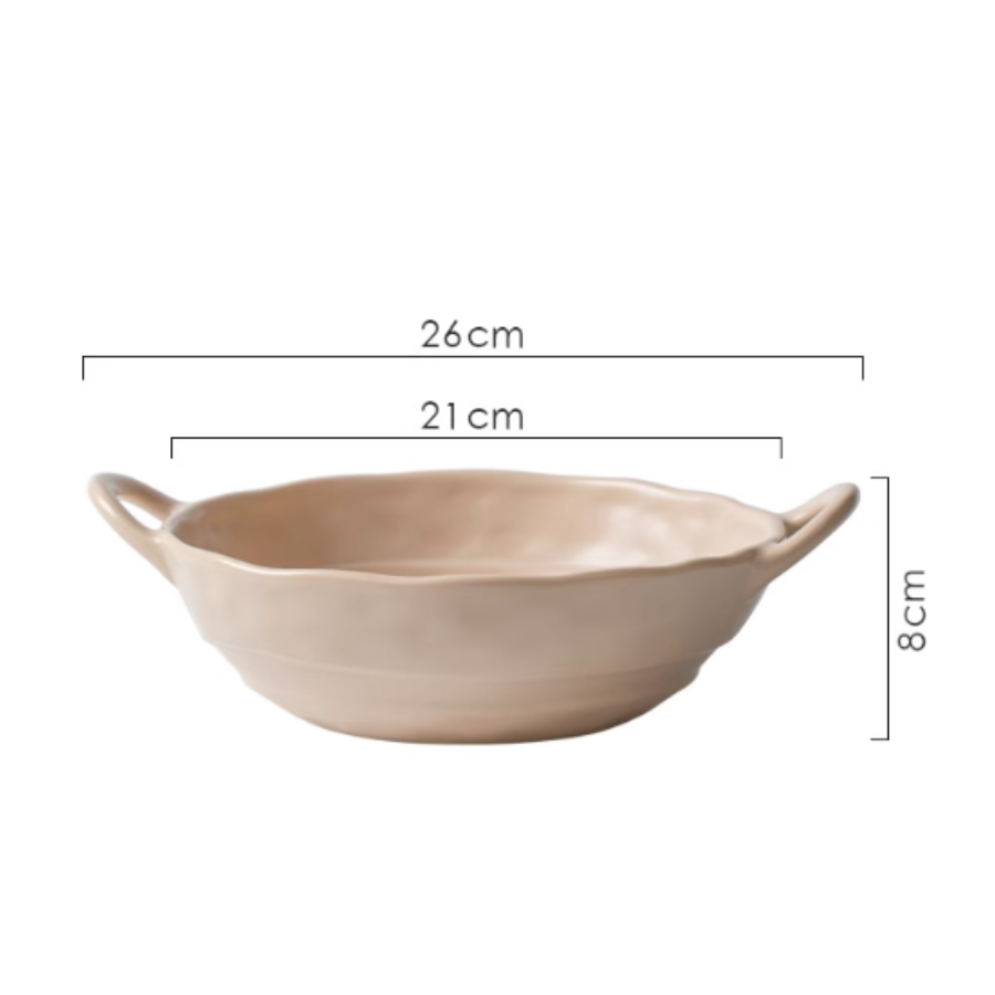 Tô sứ 2 quai Pastel men matte 17cm