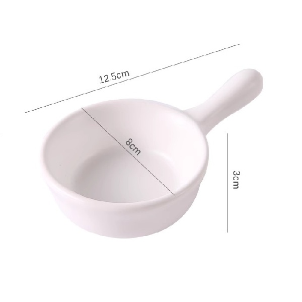 Chén gia vị sứ có tay cầm