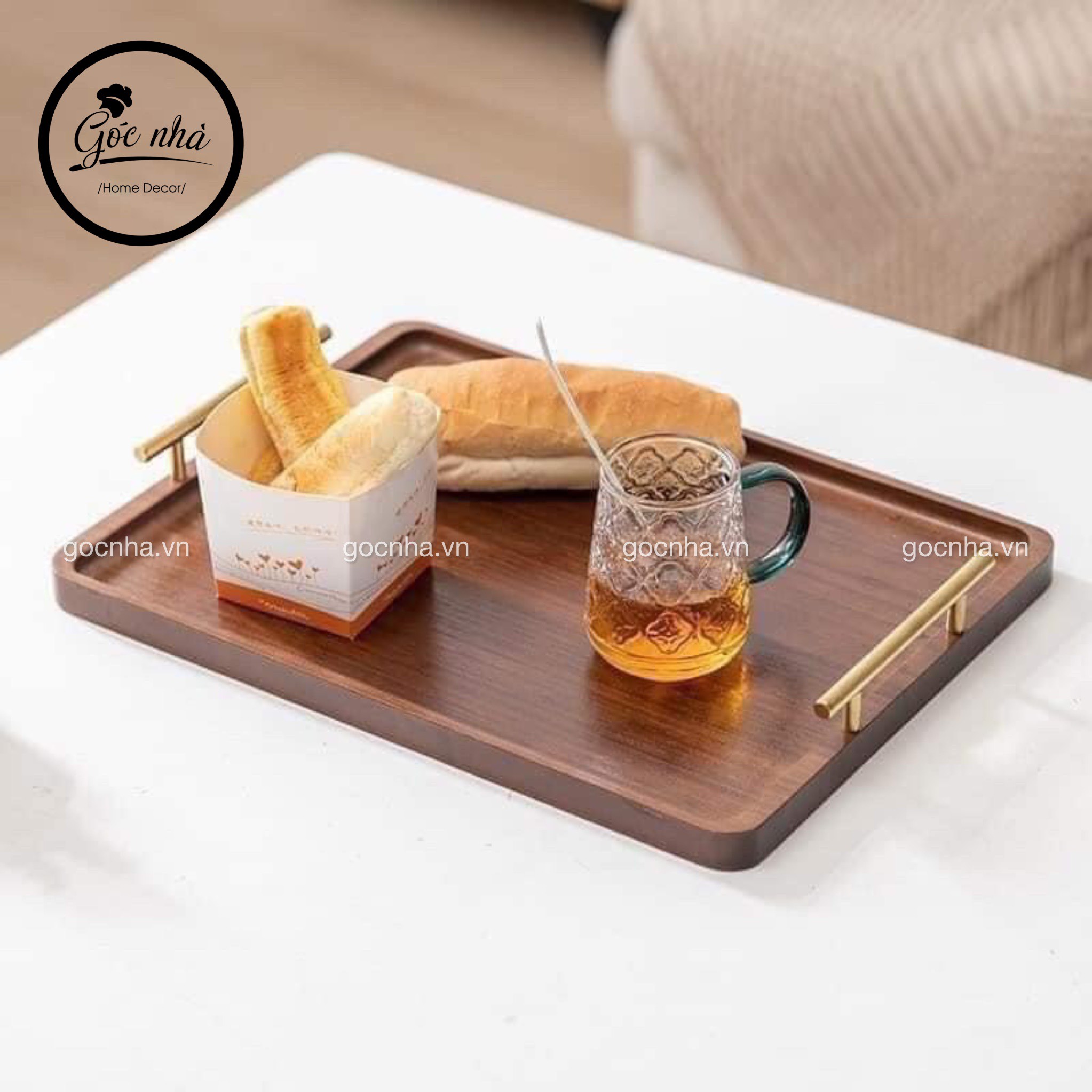 Khay gỗ có tay cầm